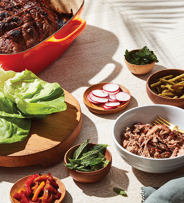 Crispy Pork Shoulder Lettuce Wraps